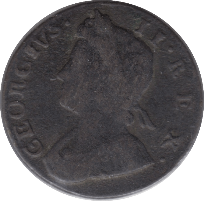 1753 HALFPENNY ( NF ) 8 - HALFPENNY - Cambridgeshire Coins