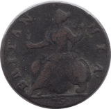 1753 HALFPENNY ( NF ) 8 - HALFPENNY - Cambridgeshire Coins