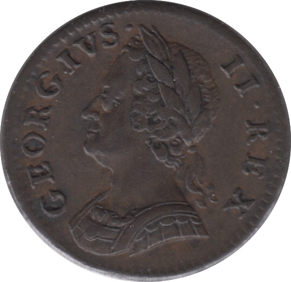 1754 FARTHING ( AUNC ) - Farthing - Cambridgeshire Coins