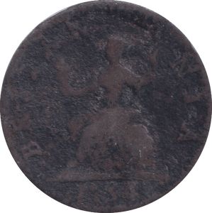 1754 FARTHING ( FAIR ) - Farthing - Cambridgeshire Coins