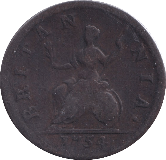 1754 FARTHING ( FINE ) - Farthing - Cambridgeshire Coins