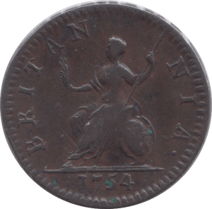 1754 FARTHING ( GF ) 6 - Farthing - Cambridgeshire Coins