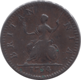 1754 FARTHING ( GF ) 6 - Farthing - Cambridgeshire Coins