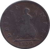 1754 FARTHING ( NF ) - Farthing - Cambridgeshire Coins