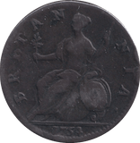 1754 HALFPENNY ( FINE ) - Halfpenny - Cambridgeshire Coins