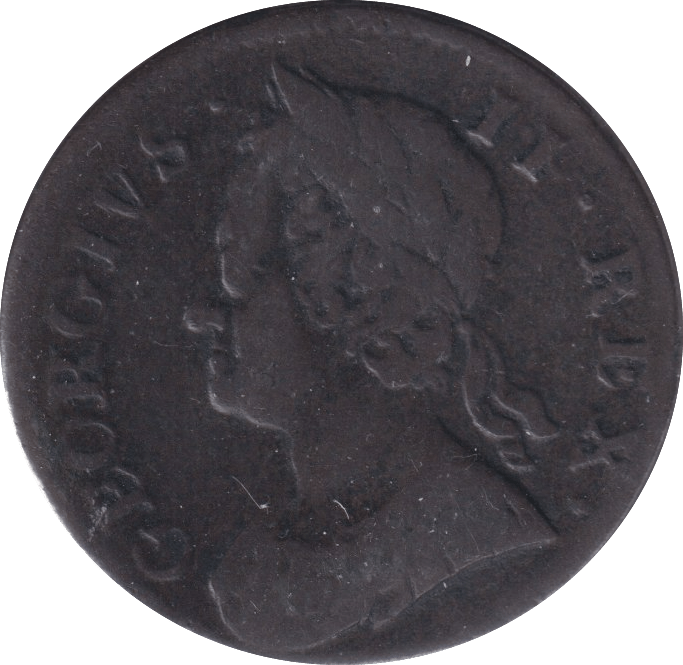 1754 HALFPENNY ( FINE ) - Halfpenny - Cambridgeshire Coins