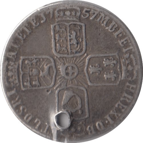 1757 SIXPENCE ( FINE ) - Sixpence - Cambridgeshire Coins