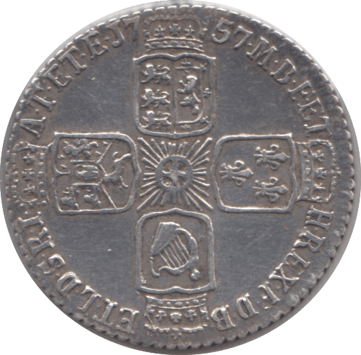 1757 SIXPENCE ( GVF ) - Sixpence - Cambridgeshire Coins