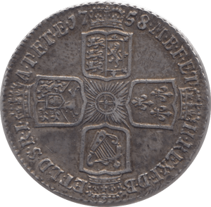 1758 SHILLING ( EF ) 12 - Shilling - Cambridgeshire Coins