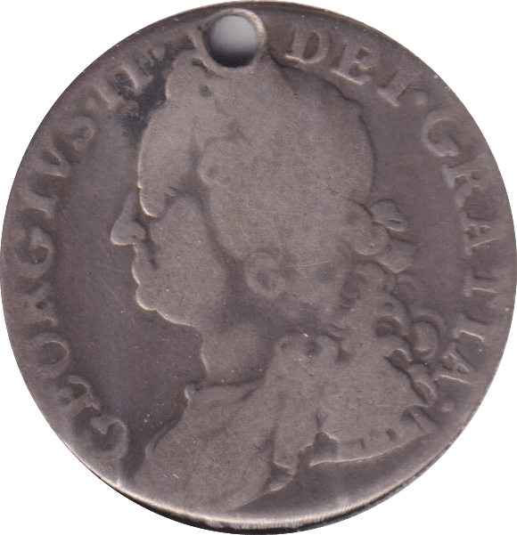 1758 SHILLING ( FAIR ) HOLED - Shilling - Cambridgeshire Coins