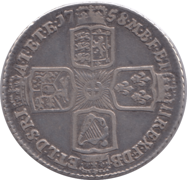 1758 SHILLING ( GF ) - Shilling - Cambridgeshire Coins