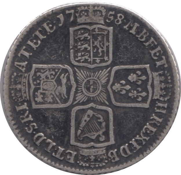 1758 SHILLING ( GF ) - Shilling - Cambridgeshire Coins