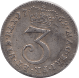 1762 MAUNDY THREEPENCE ( VF ) 5 - Maundy Coins - Cambridgeshire Coins