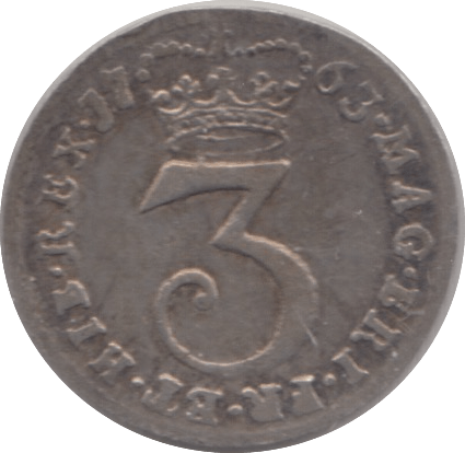 1763 MAUNDY THREEPENCE ( GF ) 1 - Maundy Coins - Cambridgeshire Coins