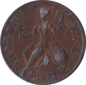 1770 HALFPENNY ( EF ) - Halfpenny - Cambridgeshire Coins