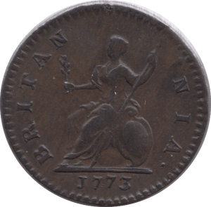 1773 FARTHING ( AUNC ) - Farthing - Cambridgeshire Coins