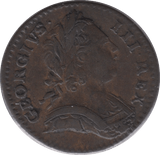 1773 FARTHING ( EF ) NO STOP AFTER REX - Farthing - Cambridgeshire Coins