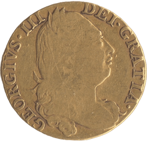 1775 GOLD ONE GUINEA GOLD ( FINE ) - Guineas - Cambridgeshire Coins