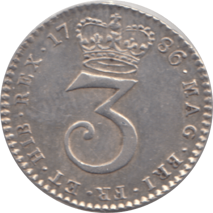 1786 MAUNDY THREEPENCE ( AUNC ) - Maundy Coins - Cambridgeshire Coins