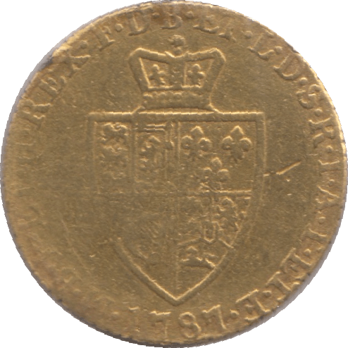 1787 GOLD HALF GUINEA ( NF ) GEORGE III - Guineas - Cambridgeshire Coins