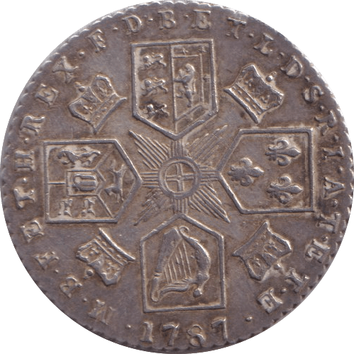 1787 SIXPENCE ( EF ) - sixpence - Cambridgeshire Coins