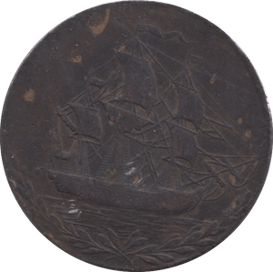 1791 HALFPENNY HULL SHIP REVERSE REF 306 - Token - Cambridgeshire Coins