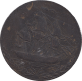 1791 HALFPENNY HULL SHIP REVERSE REF 306 - Token - Cambridgeshire Coins