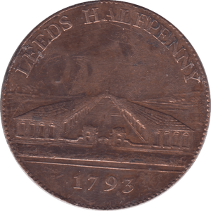 1793 LEEDS HALFPENNY TOKEN REF 360 - Token - Cambridgeshire Coins