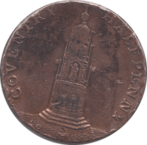 1794 COVENTRY HALFPENNY TOKEN REF 355 - Token - Cambridgeshire Coins