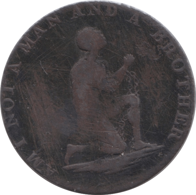 1794 HALF PENNY CEASEMENT OF SLAVERY TOKEN - HALFPENNY TOKEN - Cambridgeshire Coins