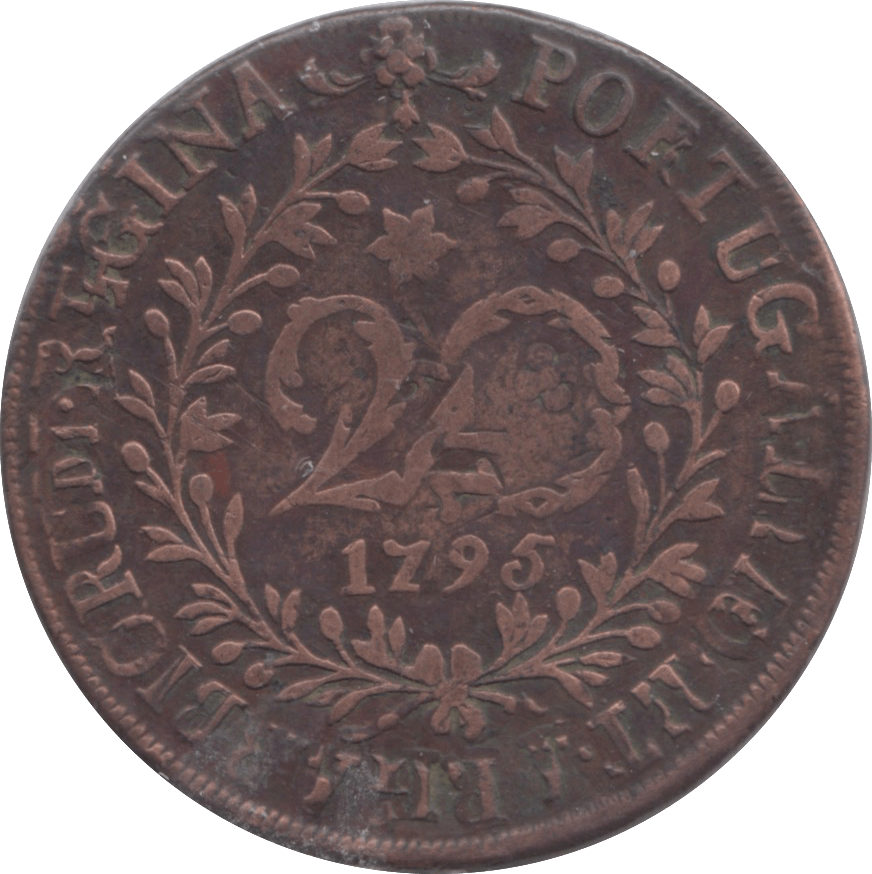 1795 PORTUGAL 20 REIS - WORLD SILVER COINS - Cambridgeshire Coins