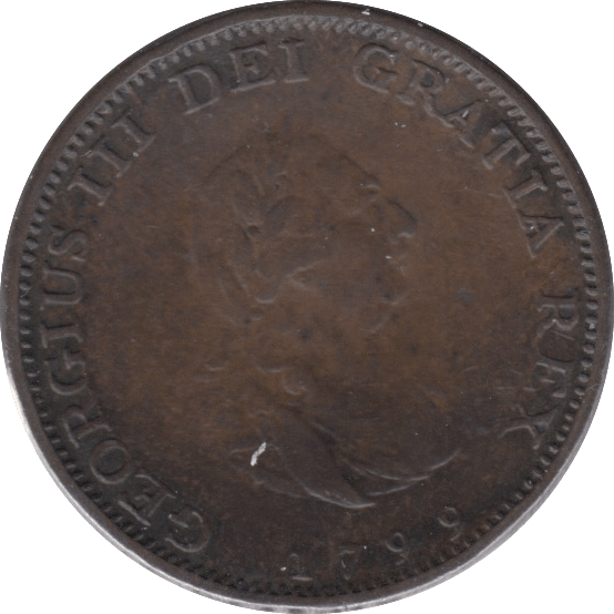 1799 FARTHING ( GVF ) - Farthing - Cambridgeshire Coins