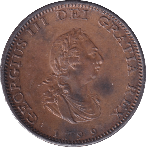 1799 FARTHING ( UNC ) - Farthing - Cambridgeshire Coins