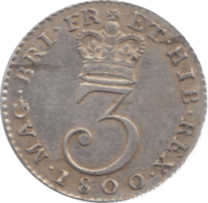 1800 MAUNDY THREEPENCE ( GVF ) - Maundy Coins - Cambridgeshire Coins