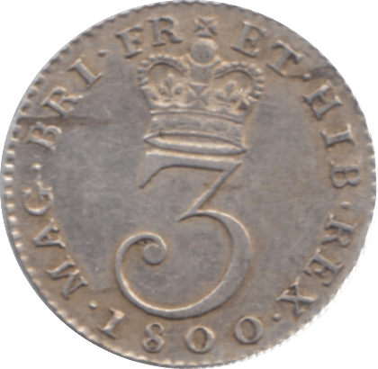 1800 MAUNDY THREEPENCE ( GVF ) - Maundy Coins - Cambridgeshire Coins