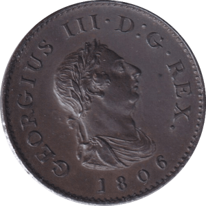 1806 FARTHING ( AUNC ) - Farthing - Cambridgeshire Coins