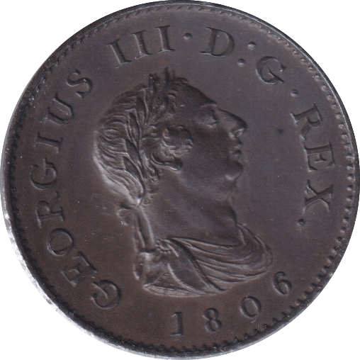 1806 FARTHING ( AUNC ) - Farthing - Cambridgeshire Coins