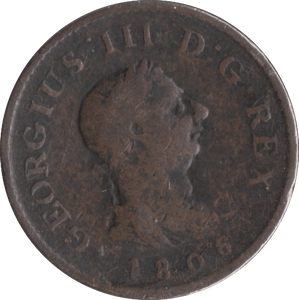 1806 FARTHING ( FINE ) - Farthing - Cambridgeshire Coins