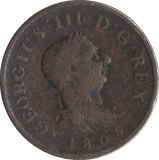 1806 FARTHING ( FINE ) - Farthing - Cambridgeshire Coins