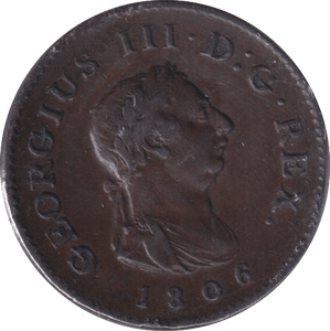 1806 FARTHING ( GVF ) 2 - Farthing - Cambridgeshire Coins