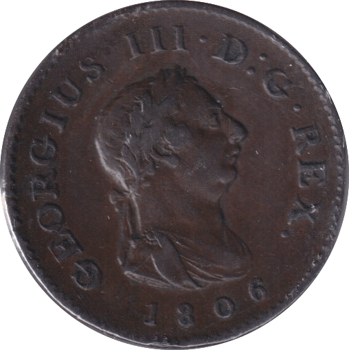 1806 FARTHING ( GVF ) 2 - Farthing - Cambridgeshire Coins