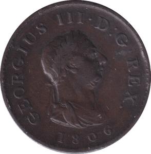 1806 FARTHING ( GVF ) - Farthing - Cambridgeshire Coins