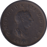 1806 HALFPENNY ( VF ) - Halfpenny - Cambridgeshire Coins