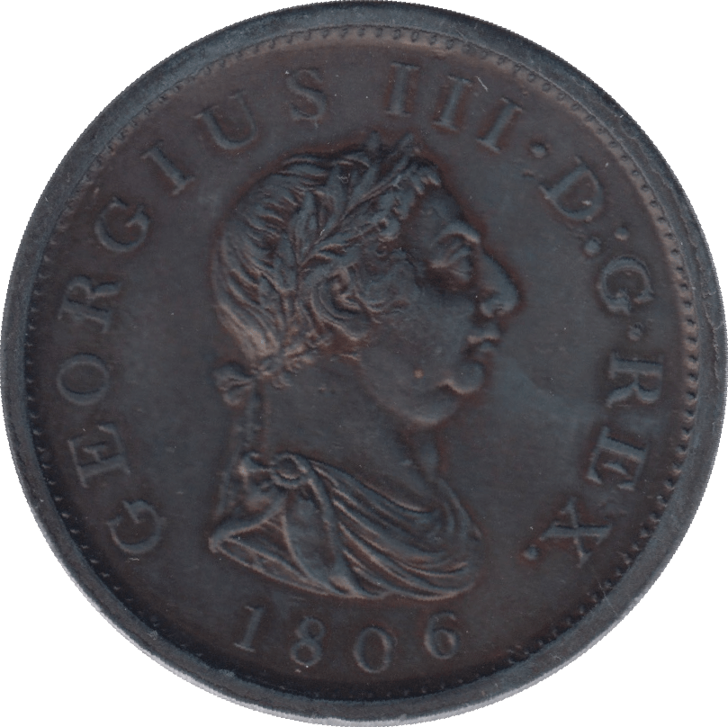 1806 PENNY ( AUNC ) 3 - Penny - Cambridgeshire Coins