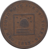 1813 PENNY TOKEN BILSTON - Token - Cambridgeshire Coins