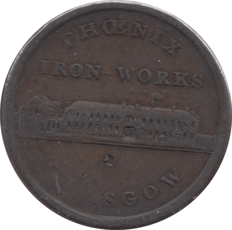 1813 PHOENIX IRON WORKS GLASGOW PENNY TOKEN - Token - Cambridgeshire Coins