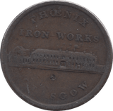 1813 PHOENIX IRON WORKS GLASGOW PENNY TOKEN - Token - Cambridgeshire Coins