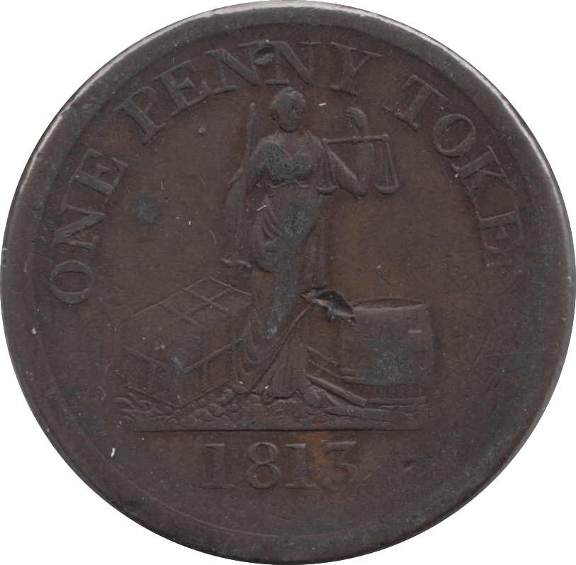 1813 PHOENIX IRON WORKS GLASGOW PENNY TOKEN - Token - Cambridgeshire Coins