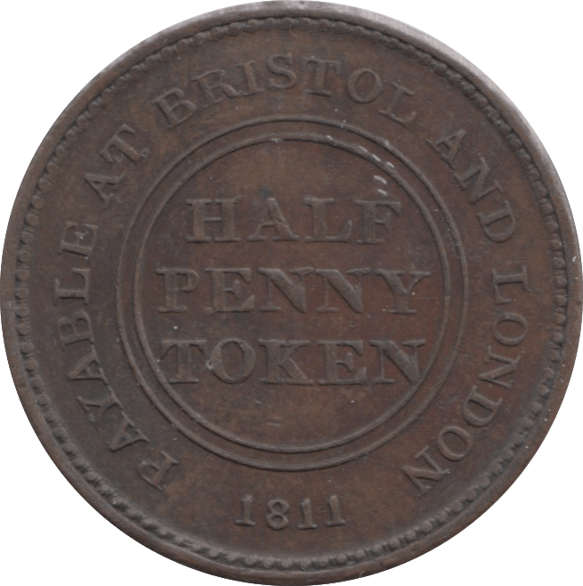 1814 HALFPENNY TOKEN NAIL MANUFACTORY REF 324 - Token - Cambridgeshire Coins