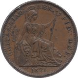 1821 FARTHING ( EF ) 1 - Farthing - Cambridgeshire Coins